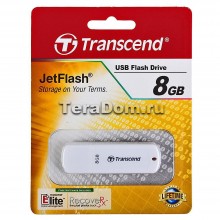 USB flash drive 8GB TRANSCEND JetFlash 370 White USB2.0